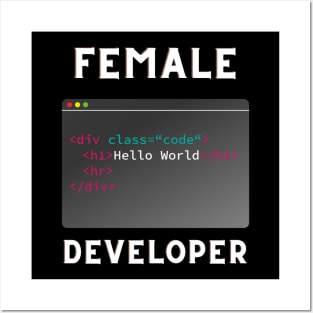 female developer Posters and Art